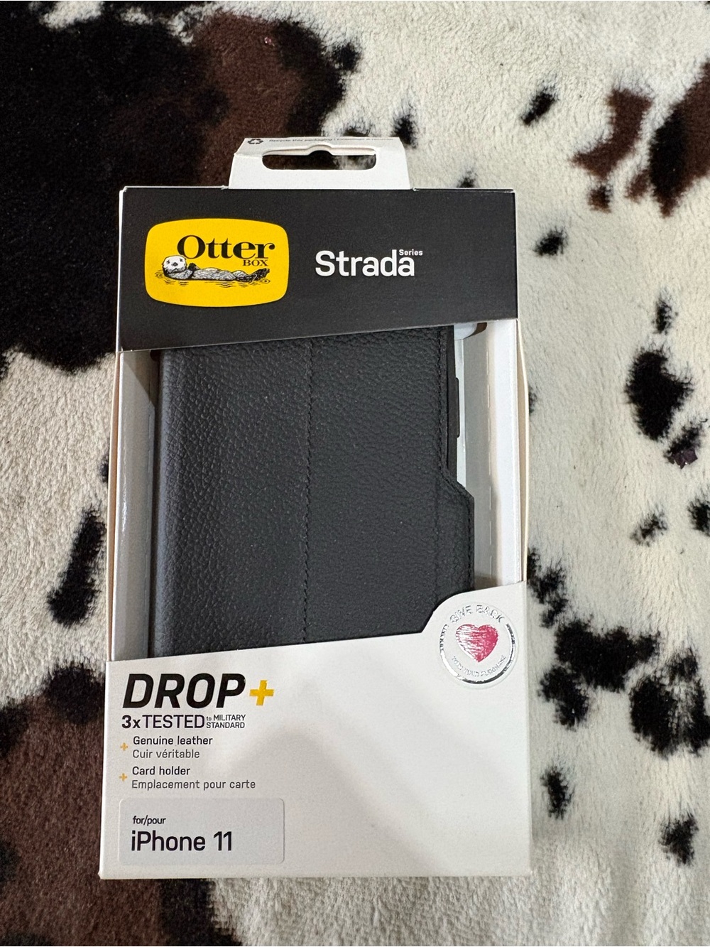 OtterBox Strada Black Leather Folio Case for iPhone 11 - Black